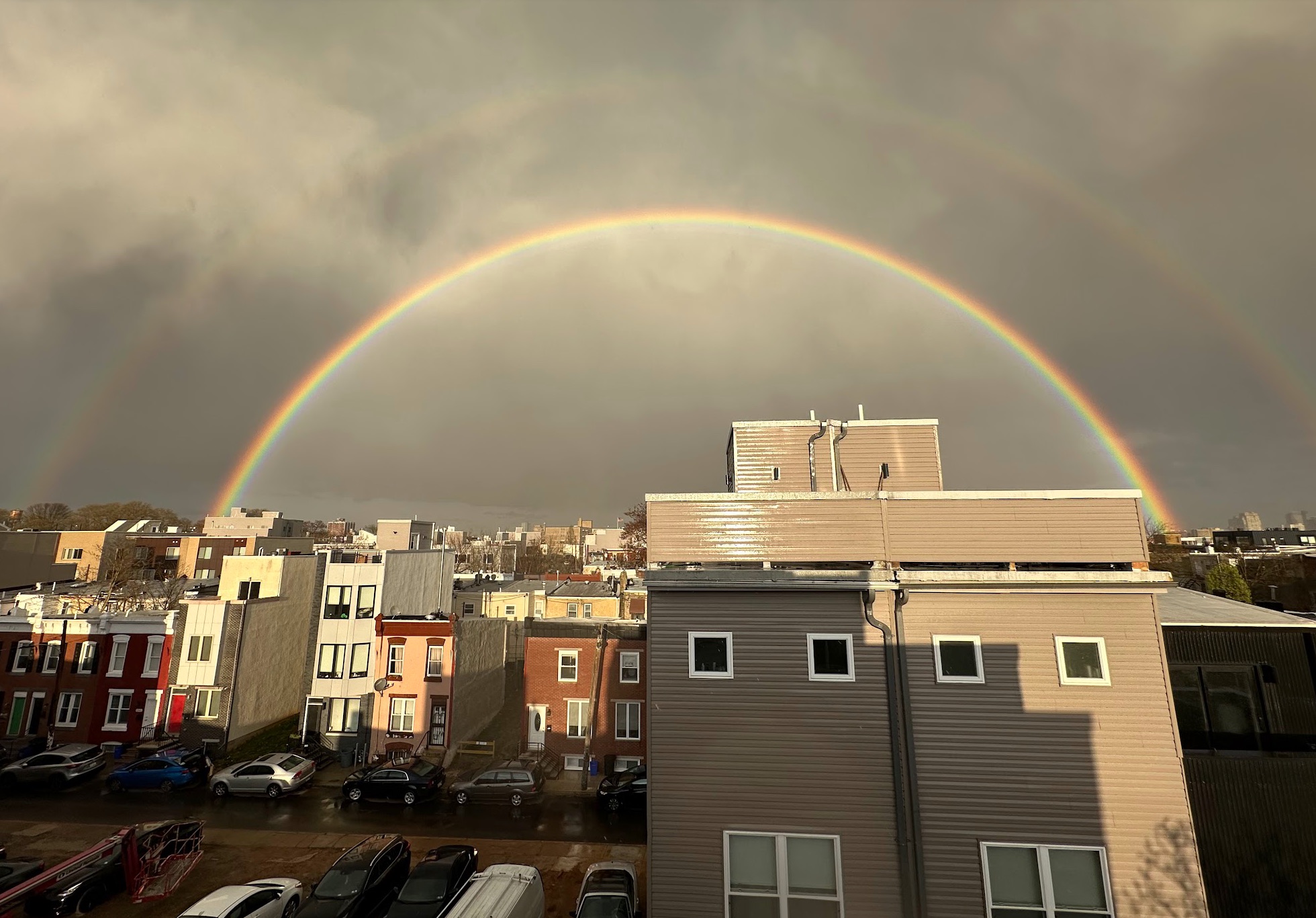rainbow from our roof