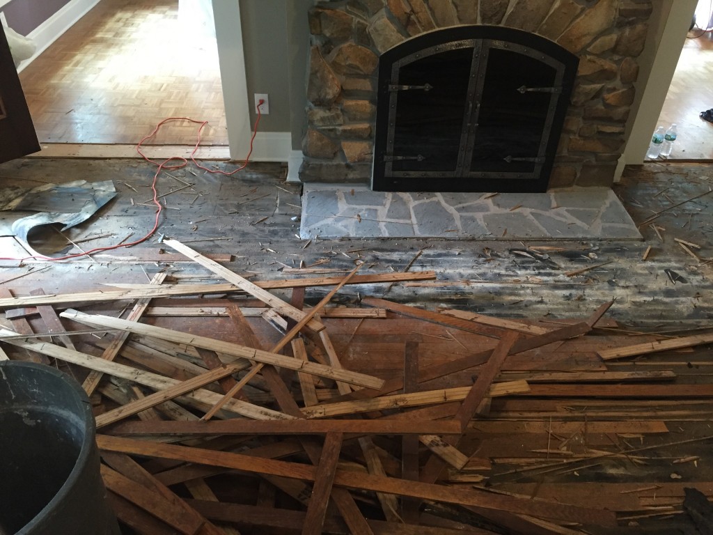 Demolition in progress