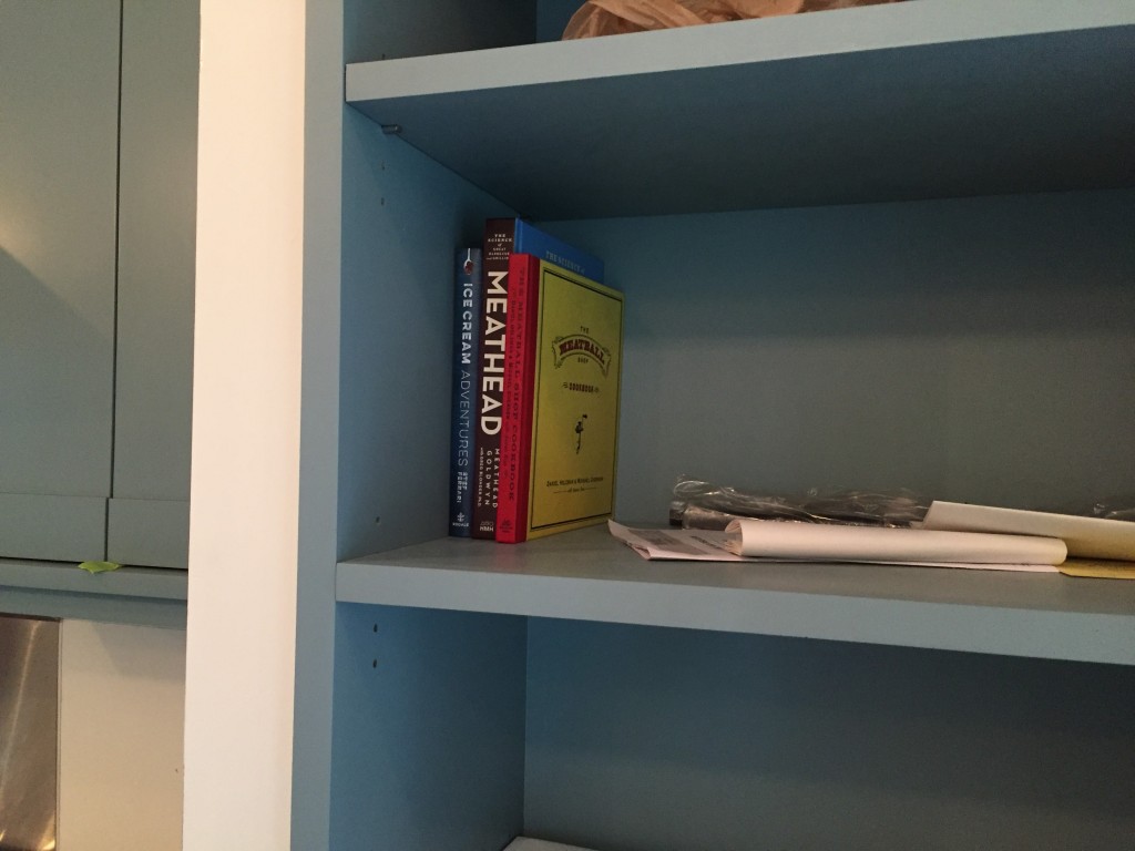 Cookbook shelves