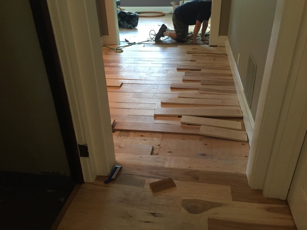 Floor installation in progress