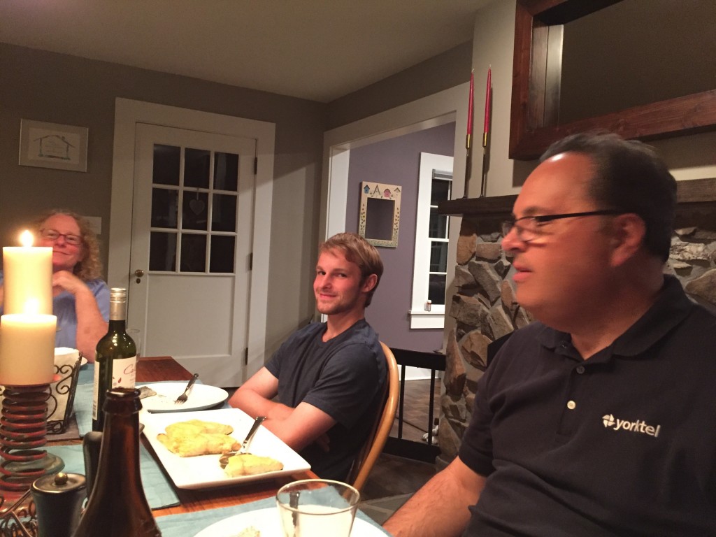 Dinner with guests