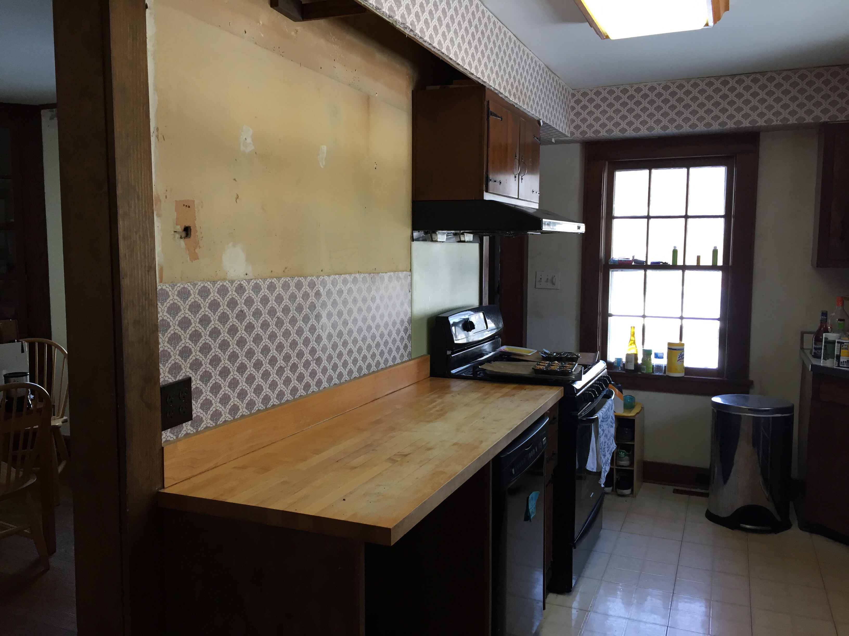 Cabinet removed
